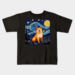 Shiba Inu Night Kids T-Shirt